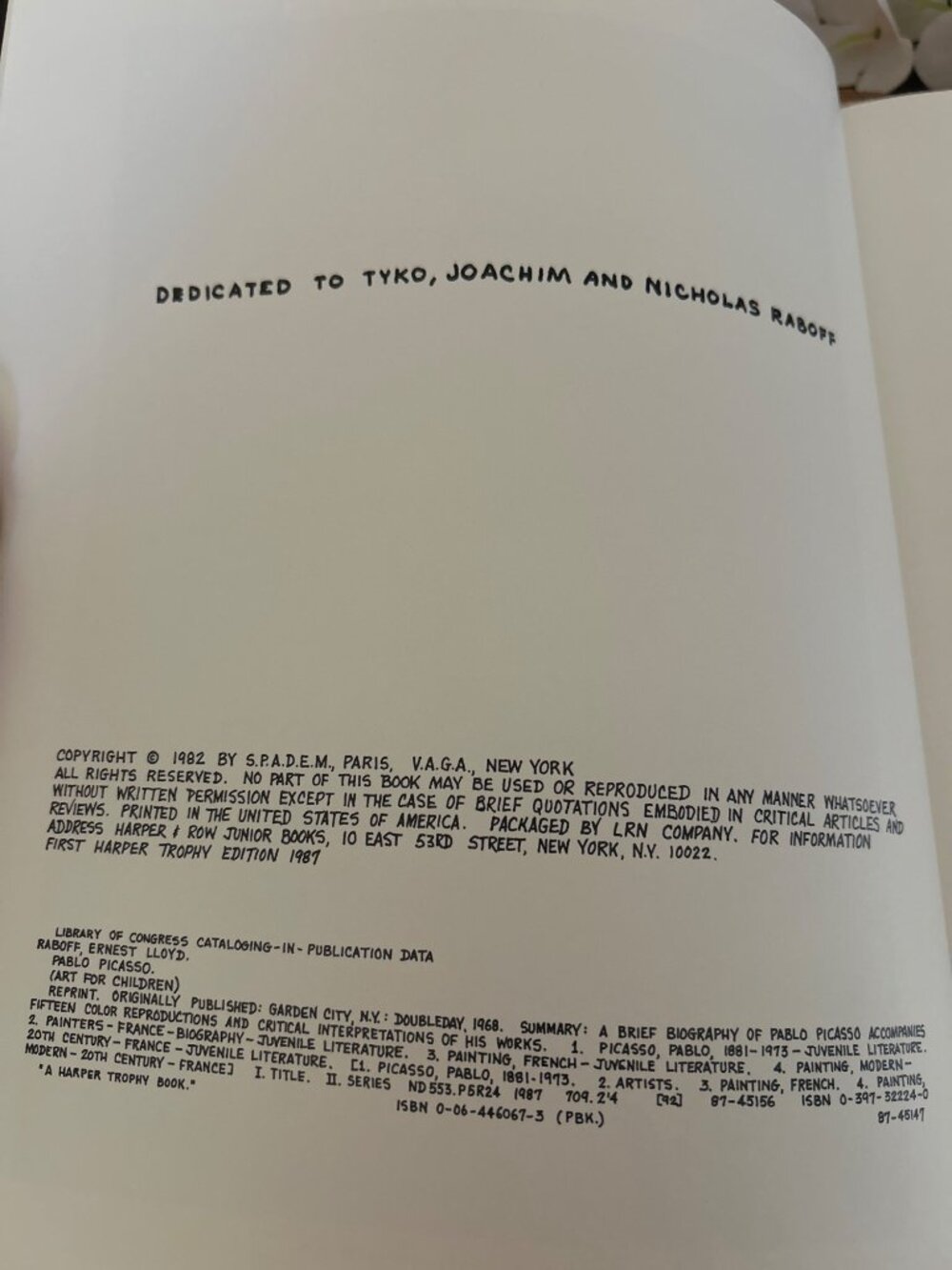 Pablo Picasso Art For Children Book By Ernest Raboff Harper Trophy Paperback - Picture 8 of 13